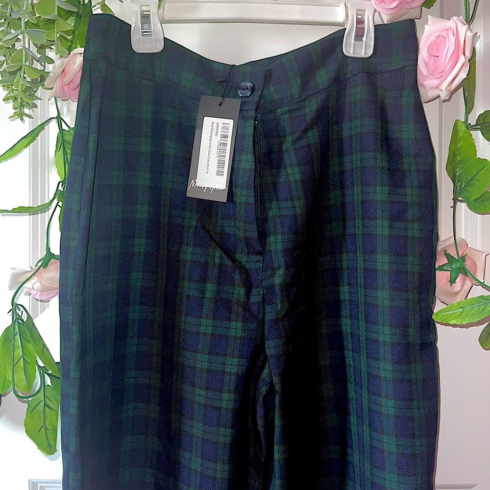 High Waisted Plaid Pants